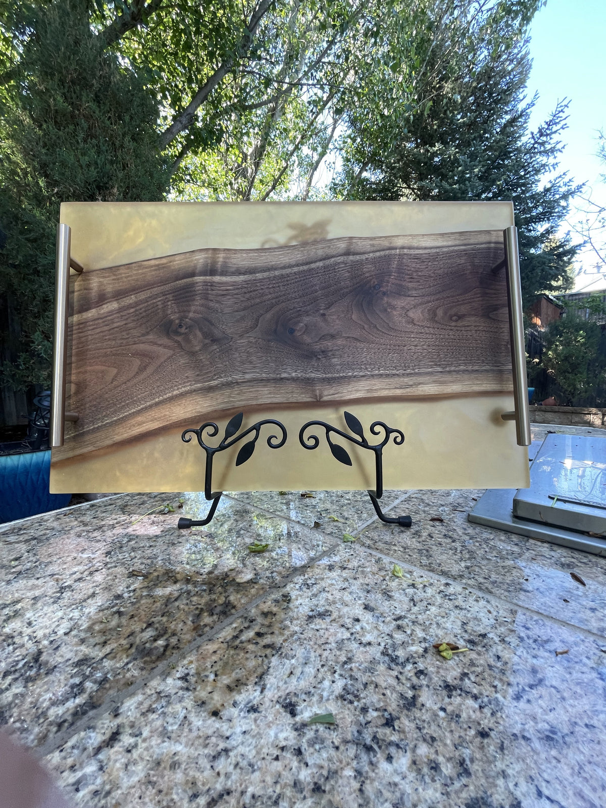 Dark Walnut Serving Tray