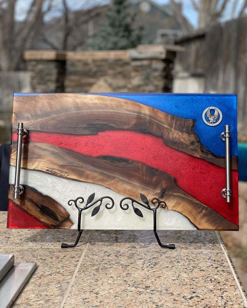 Custom Designed Red, White and Blue Tray